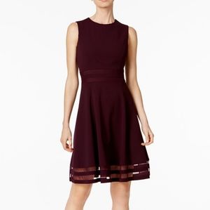 Calvin Klein illusion trim fit and flare
